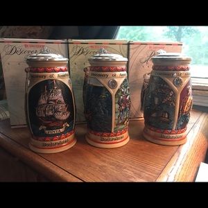 Budweiser discover America 3 stein set